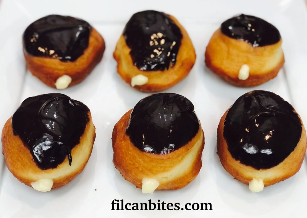 Boston Cream Donuts with Chocolate Ganache