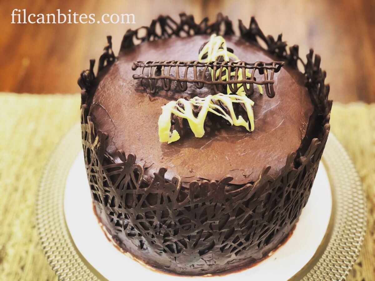 Chocolate Overload Cake filled with Chocolate, Coffee and Almond Buttercream