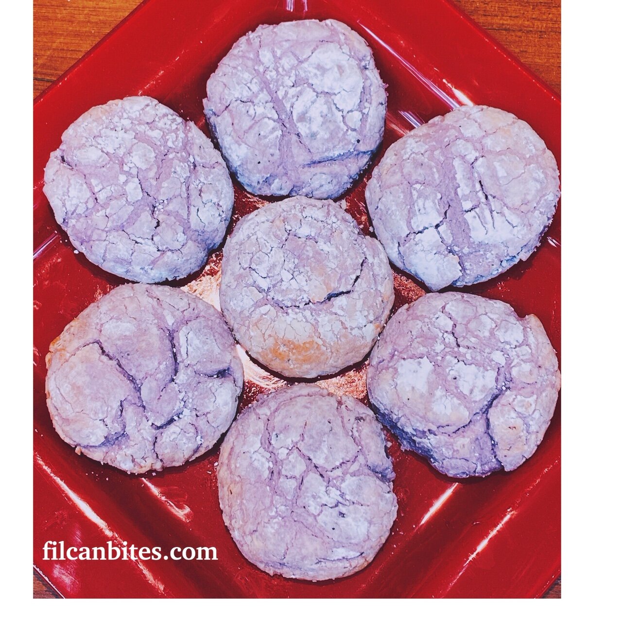 Ube Crinkles (Purple Yam Cookies)